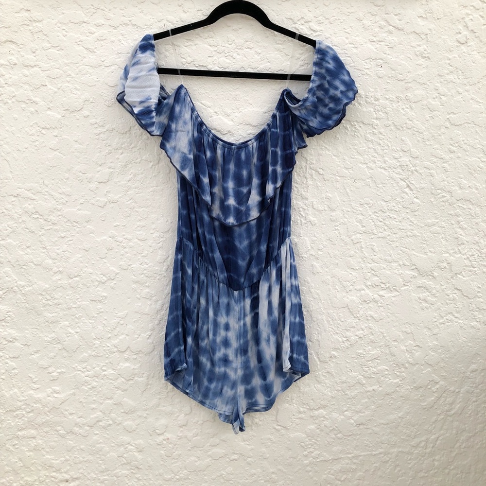 TieDye off the shoulder romper